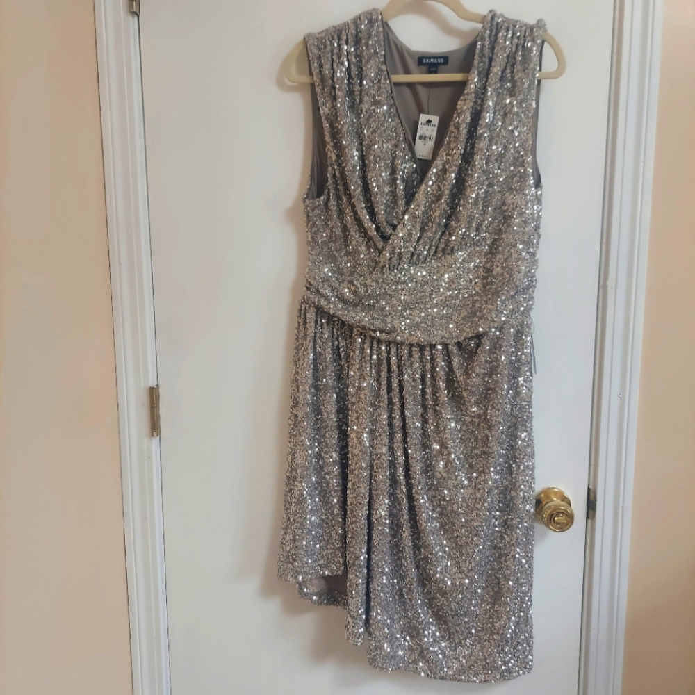 NWT Express Sequin Dress XL